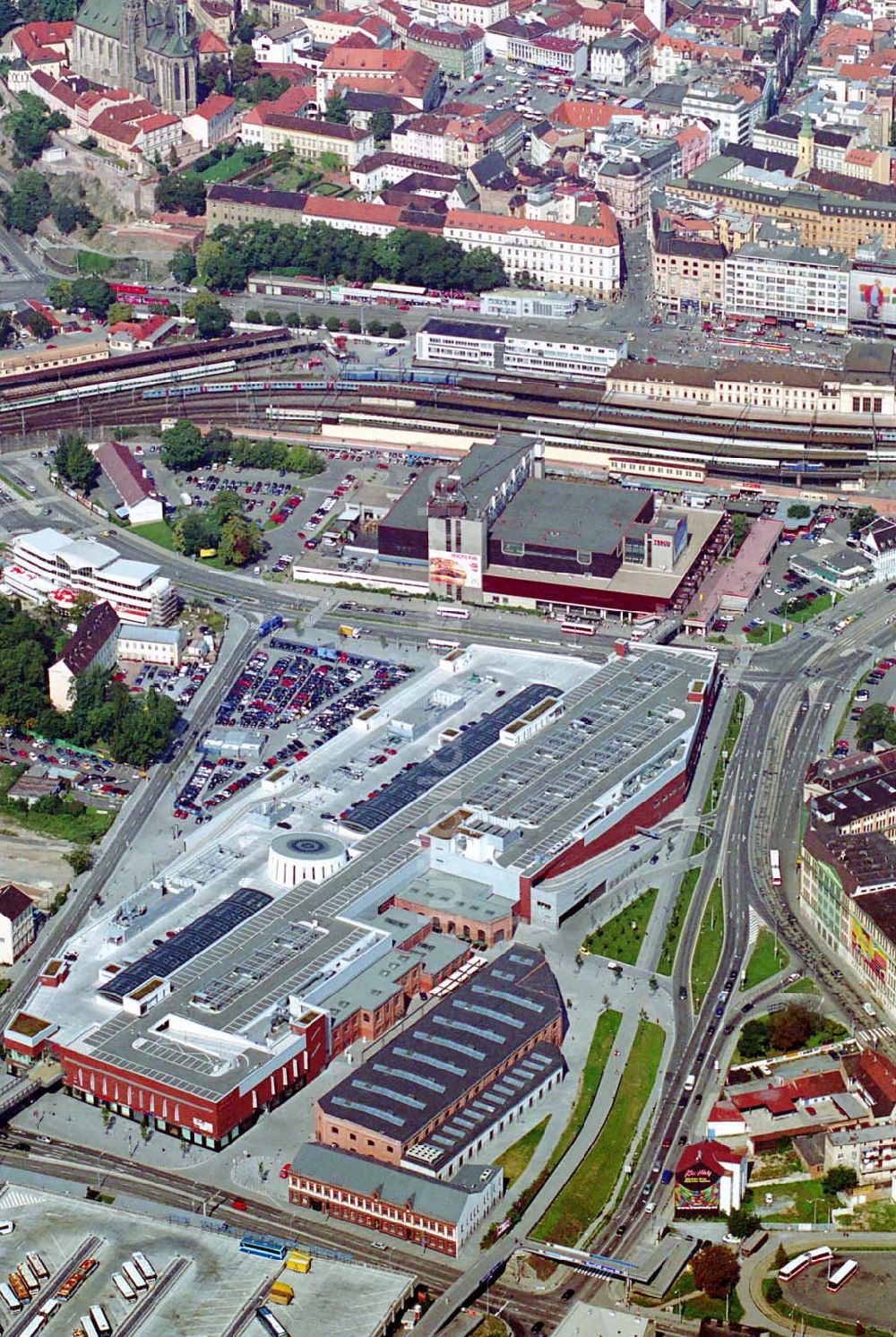 Luftaufnahme Brno (Tschechien) - ECE Galerie Vankovka - Brno (Tschechien)