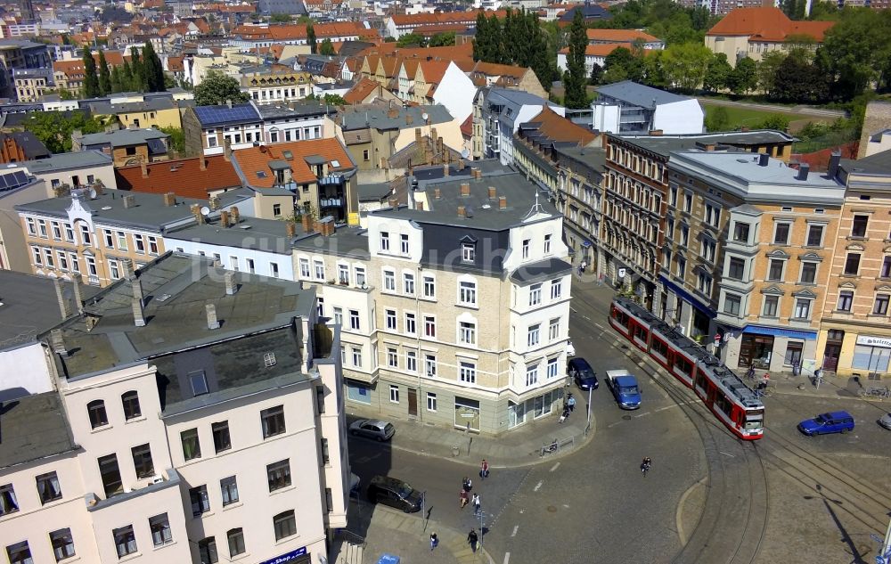 Luftaufnahme Halle (Saale) - Ecke Bertramstraße / Steinweg in Halle ( Saale ) im Bundesland Sachsen-Anhalt