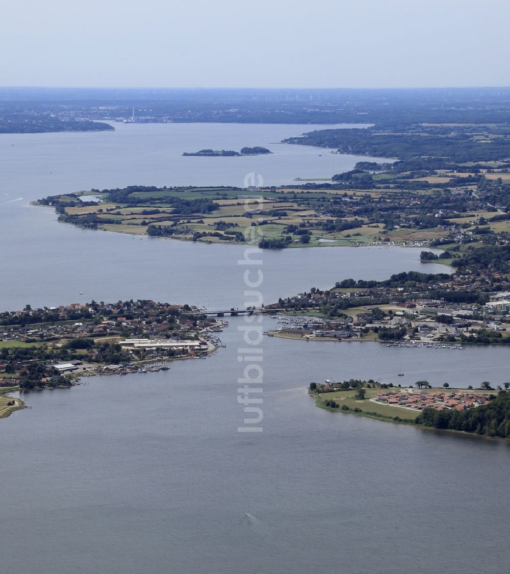 Egernsund von oben - Egernsund an der Flensburger Förde südlich Graasten in Dänemark