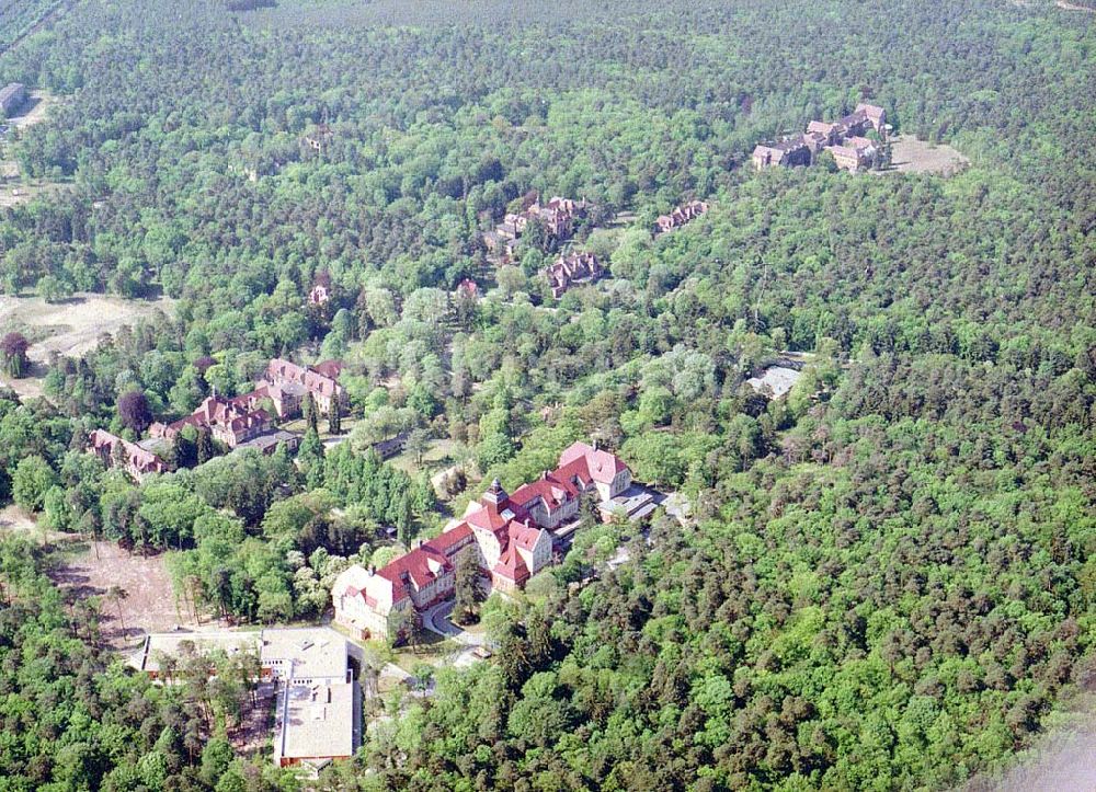 Luftaufnahme Beelitz - Ehem. russ. Militärlazarett in Beelitz.