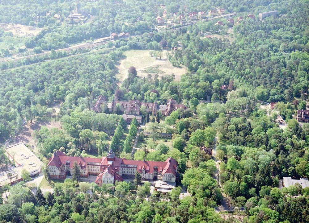 Beelitz von oben - Ehem. russ. Militärlazarett in Beelitz.