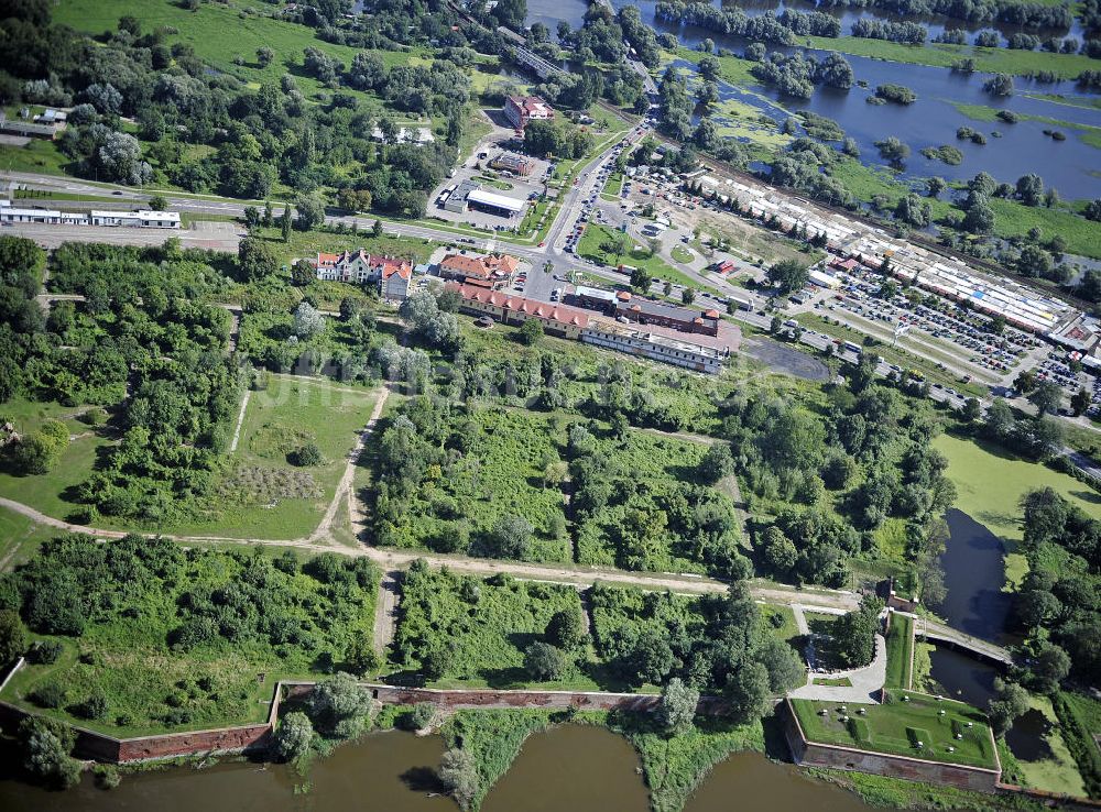 Kostrzyn / Küstrin aus der Vogelperspektive: Ehemalige Festung und Altstadt Kostrzyn