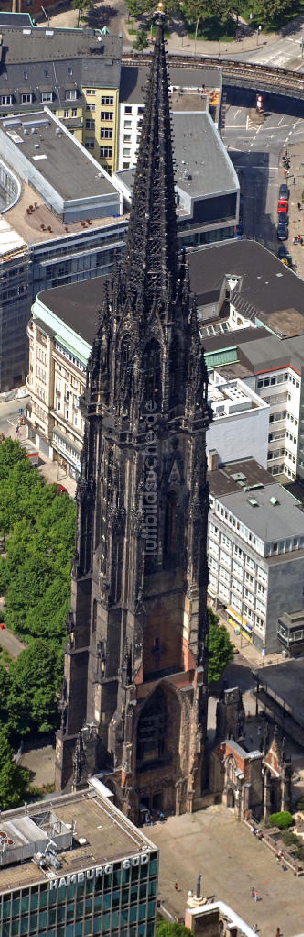 Luftbild Hamburg - Ehemalige Hauptkirche St. Nikolai