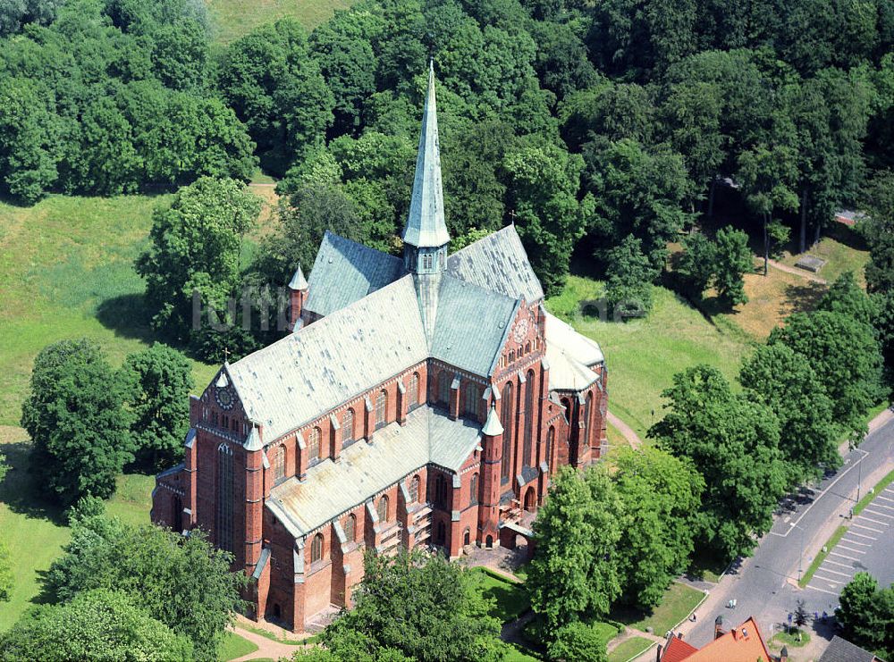 Bad Doberan von oben - Ehemalige Klosterkirche Bad Doberan - monastery church in Bad Doberan