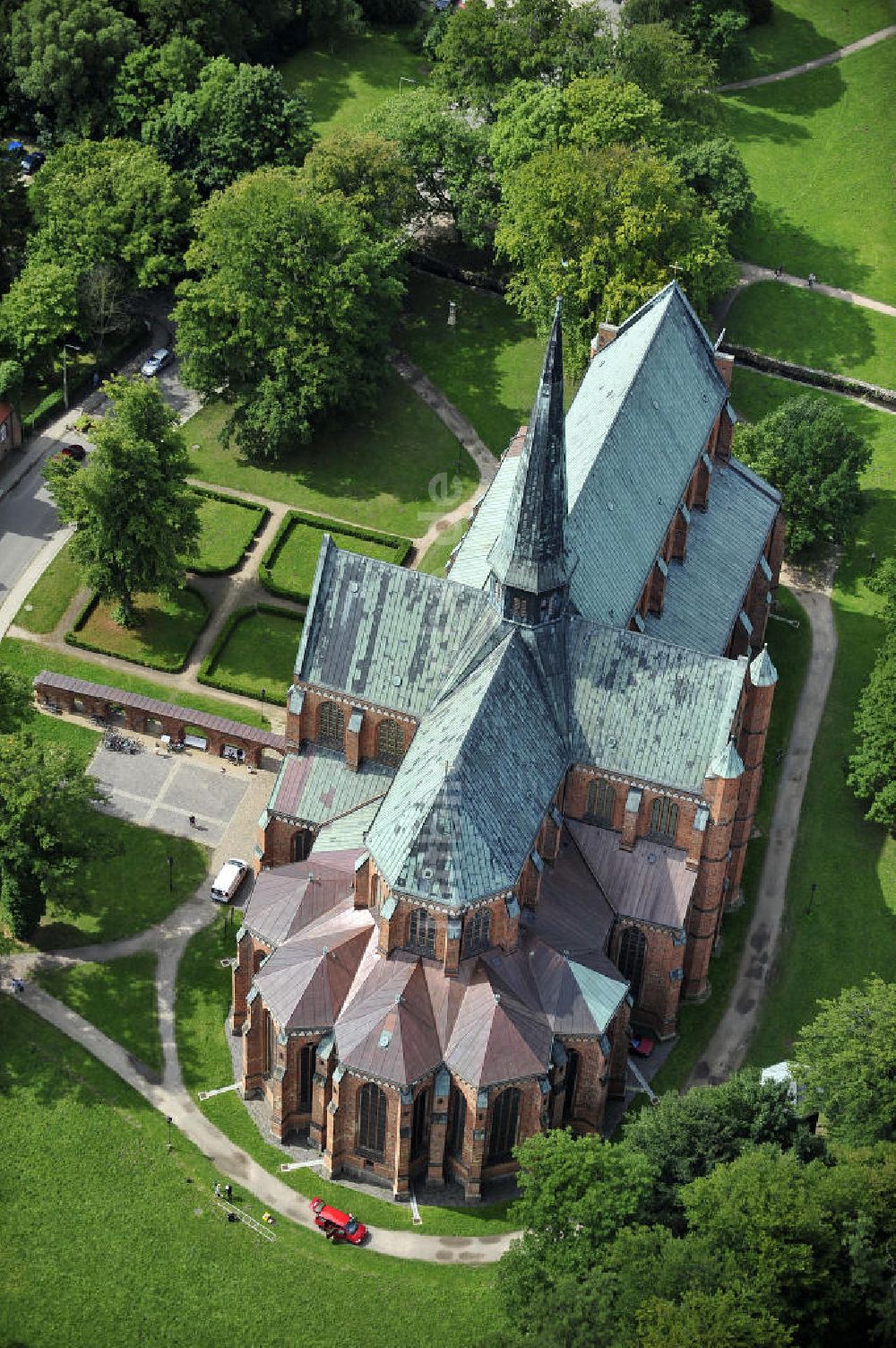 Luftbild Bad Doberan - Ehemalige Klosterkirche Bad Doberan - monastery church in Bad Doberan