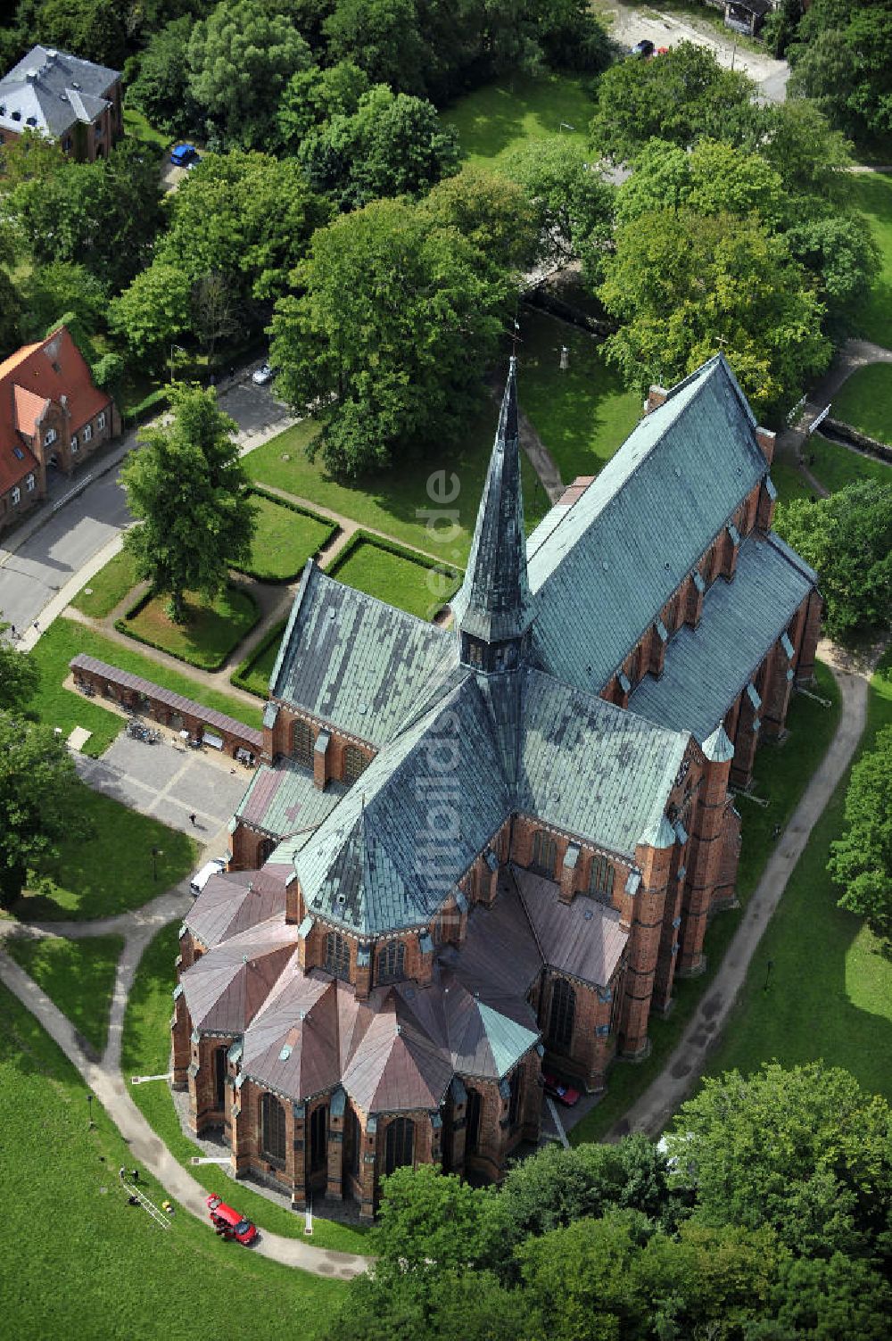 Luftaufnahme Bad Doberan - Ehemalige Klosterkirche Bad Doberan - monastery church in Bad Doberan