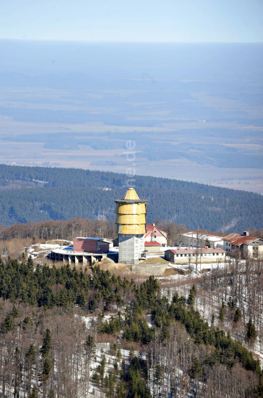 Pec / Hochofen von oben - Ehemalige Militäranlage auf dem Gipfel Cerchov / Schwarzkopf