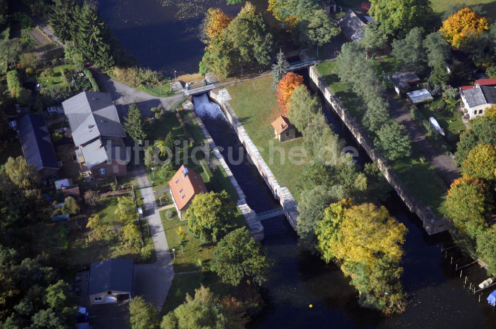 Luftbild Plaue - ehemalige Schleuse Plaue im Landkreis Havelland