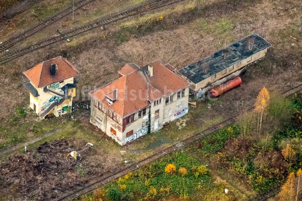 Duisburg aus der Vogelperspektive: Ehemaligen Rangierbahnhof und Güterbahnhofsgelände in Duisburg im Bundesland Nordrhein-Westfalen, Deutschland