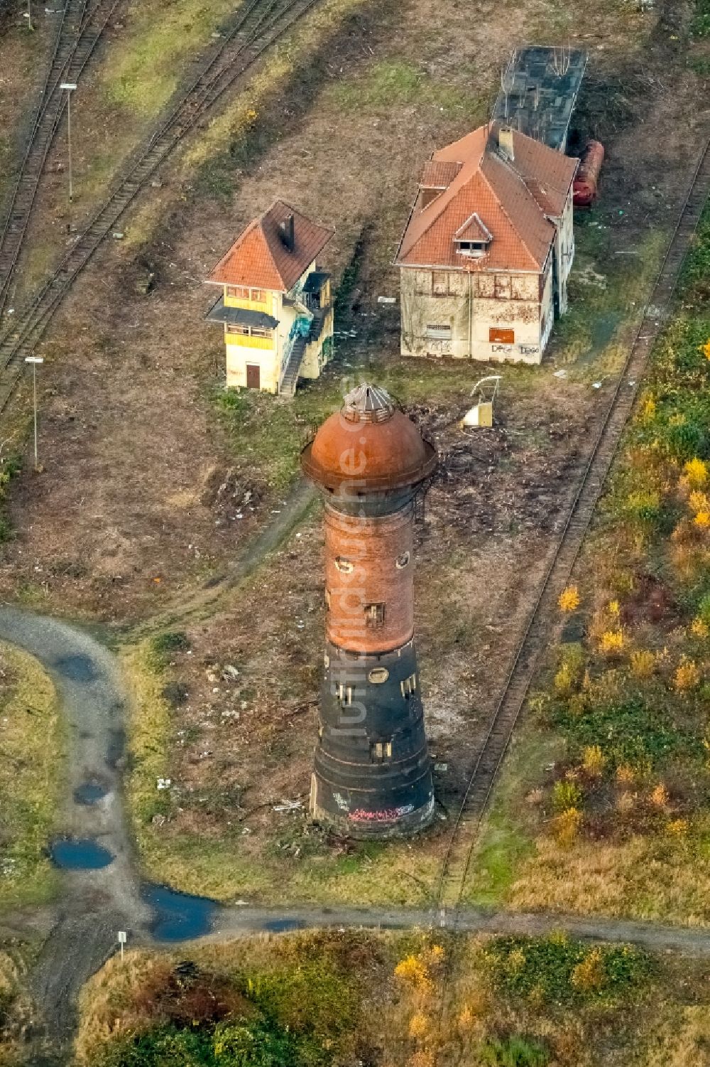 Duisburg aus der Vogelperspektive: Ehemaligen Rangierbahnhof und Güterbahnhofsgelände in Duisburg im Bundesland Nordrhein-Westfalen, Deutschland