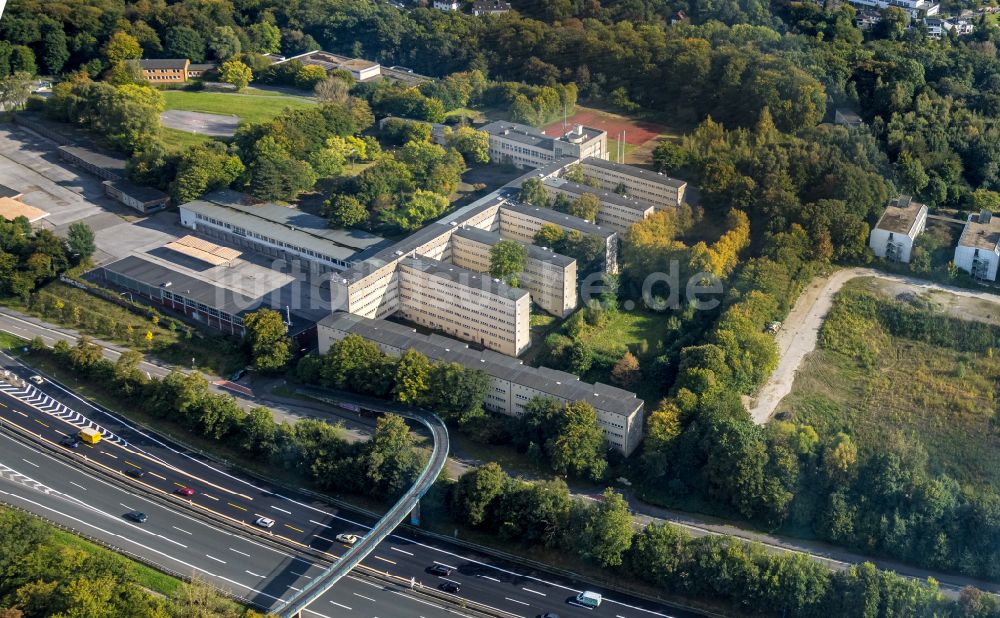 Essen aus der Vogelperspektive: Ehemaliger Gebäudekomplex der Polizei in Essen im Bundesland Nordrhein-Westfalen, Deutschland