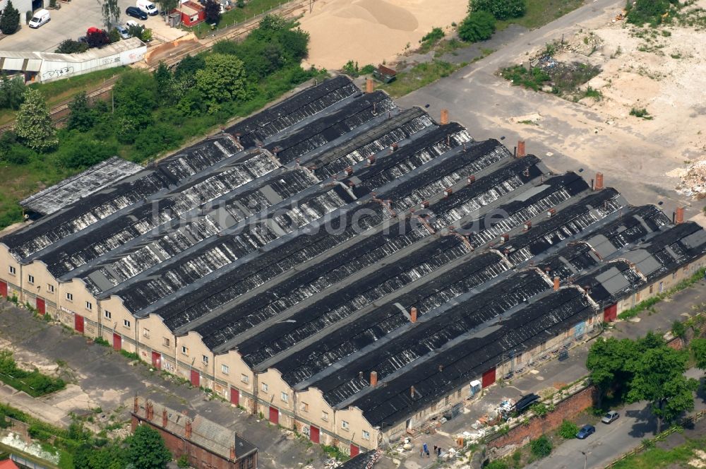 Luftaufnahme Berlin - Ehemaliger Magerviehhof an der Marzahner Chaussee in Berlin-Marzahn