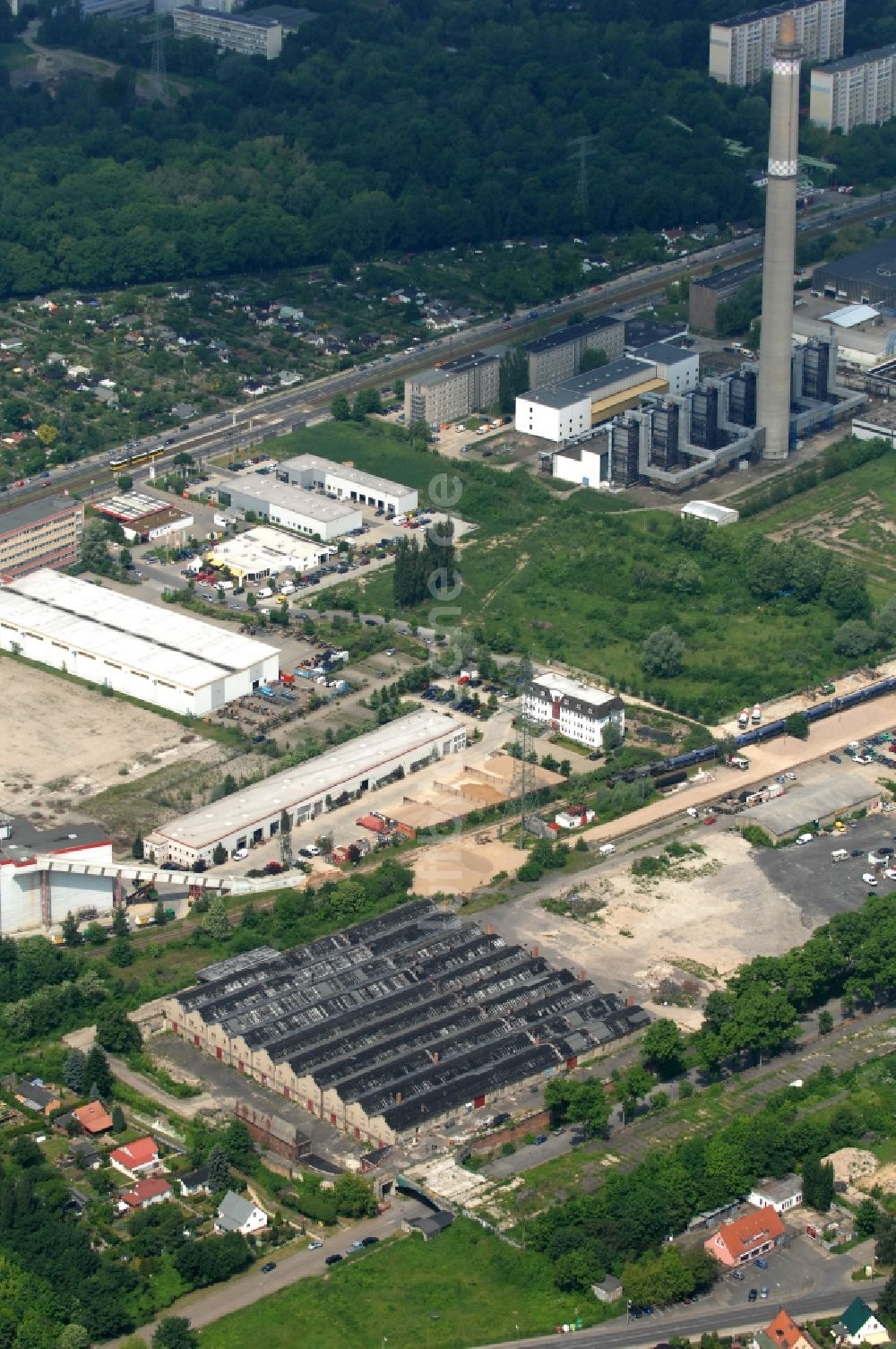 Berlin von oben - Ehemaliger Magerviehhof an der Marzahner Chaussee in Berlin-Marzahn