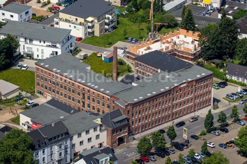 Luftaufnahme Mülheim an der Ruhr - Ehemaliges Fabrik - Gebäude Lederfabrik an der Hansastraße in Mülheim an der Ruhr im Bundesland Nordrhein-Westfalen