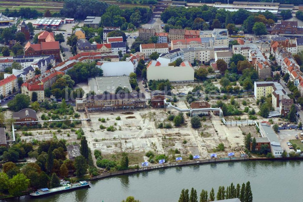 Luftbild erlin-Niederschöneweide - Ehemaliges Gelände der BHMW an der Fließstraße.