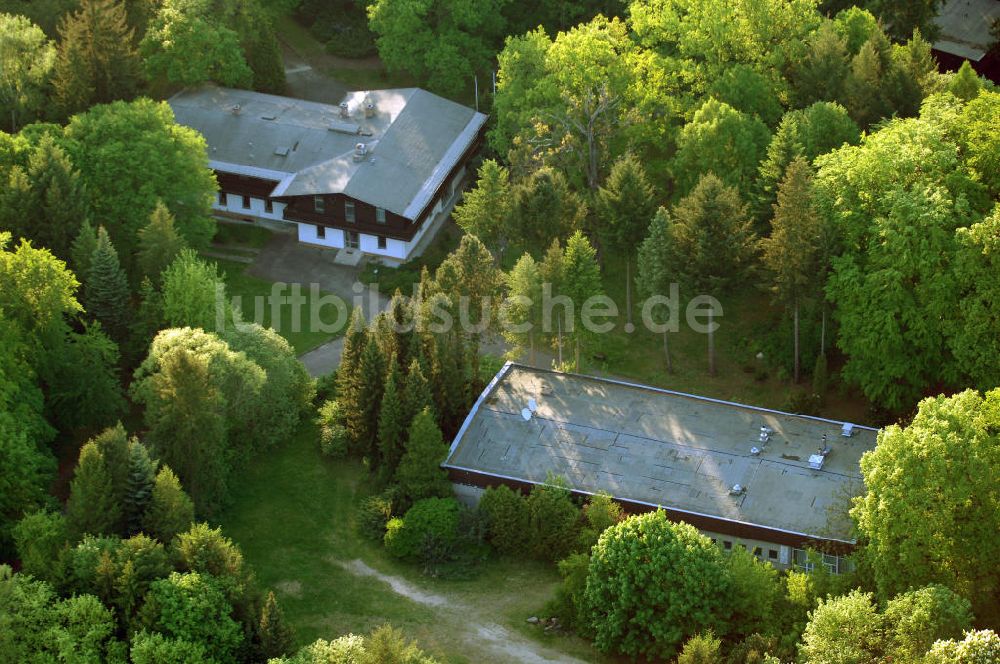 Joachimsthal aus der Vogelperspektive: Ehemaliges Honecker-Jagdschloß Hubertusstock in der Schorfheide