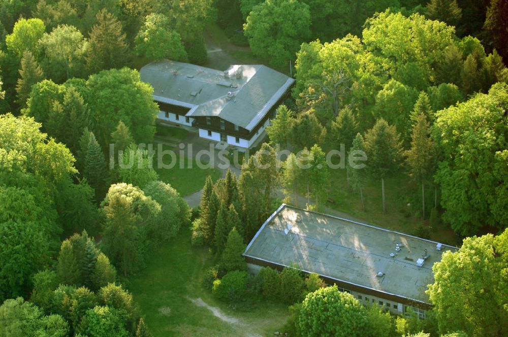 Luftbild Joachimsthal - Ehemaliges Honecker-Jagdschloß Hubertusstock in der Schorfheide