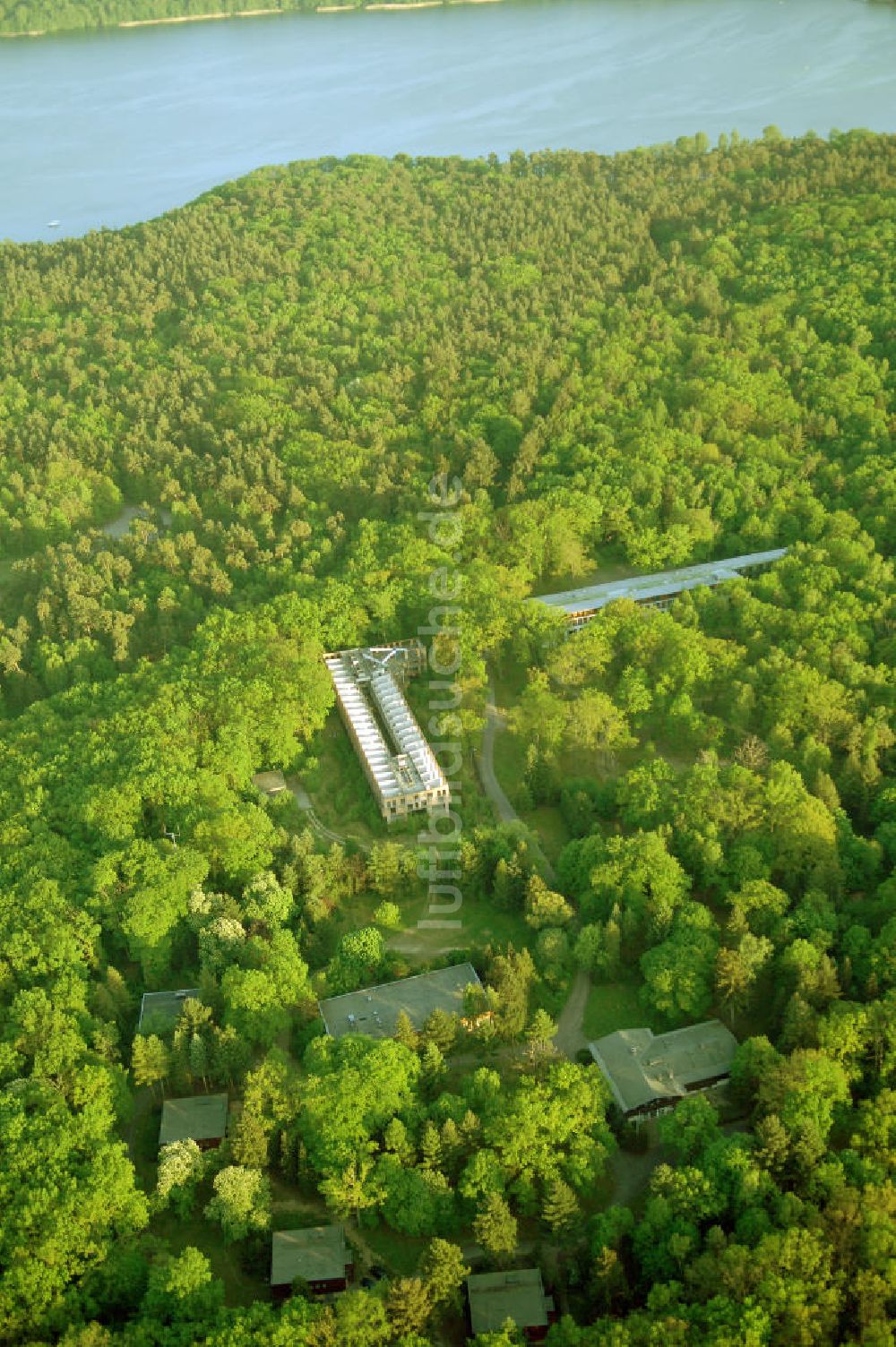 Joachimsthal aus der Vogelperspektive: Ehemaliges Honecker-Jagdschloß Hubertusstock in der Schorfheide