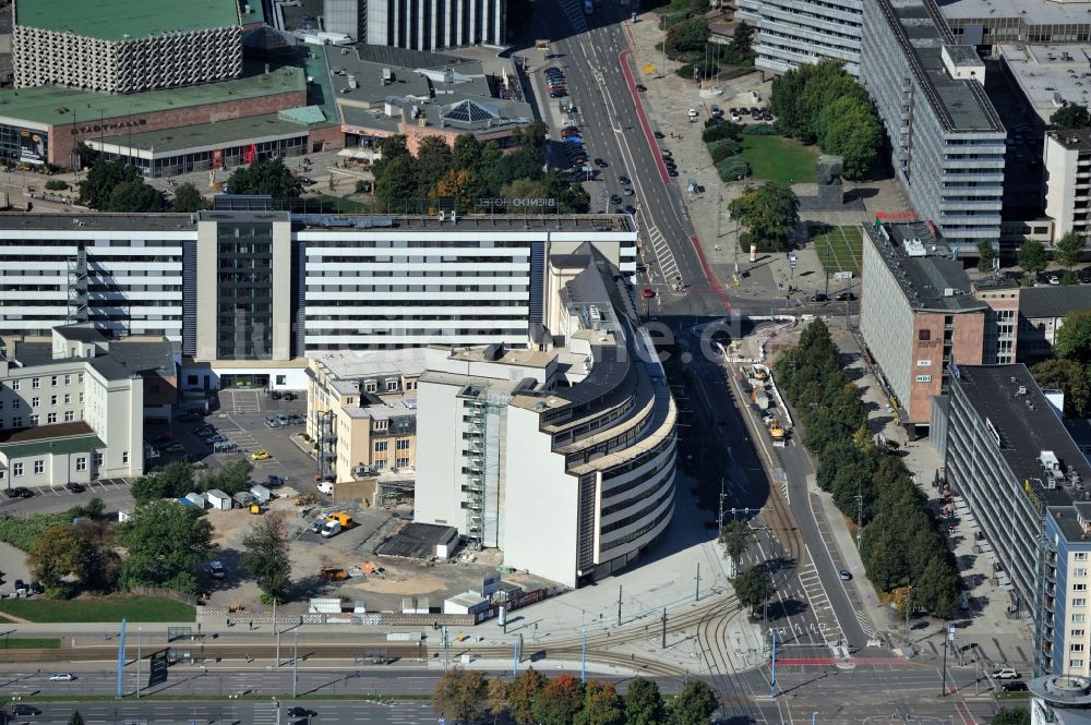 Chemnitz aus der Vogelperspektive: Ehemaliges Kaufhaus Schocken im Norden des Stadtzentrum in Chemnitz in Sachsen