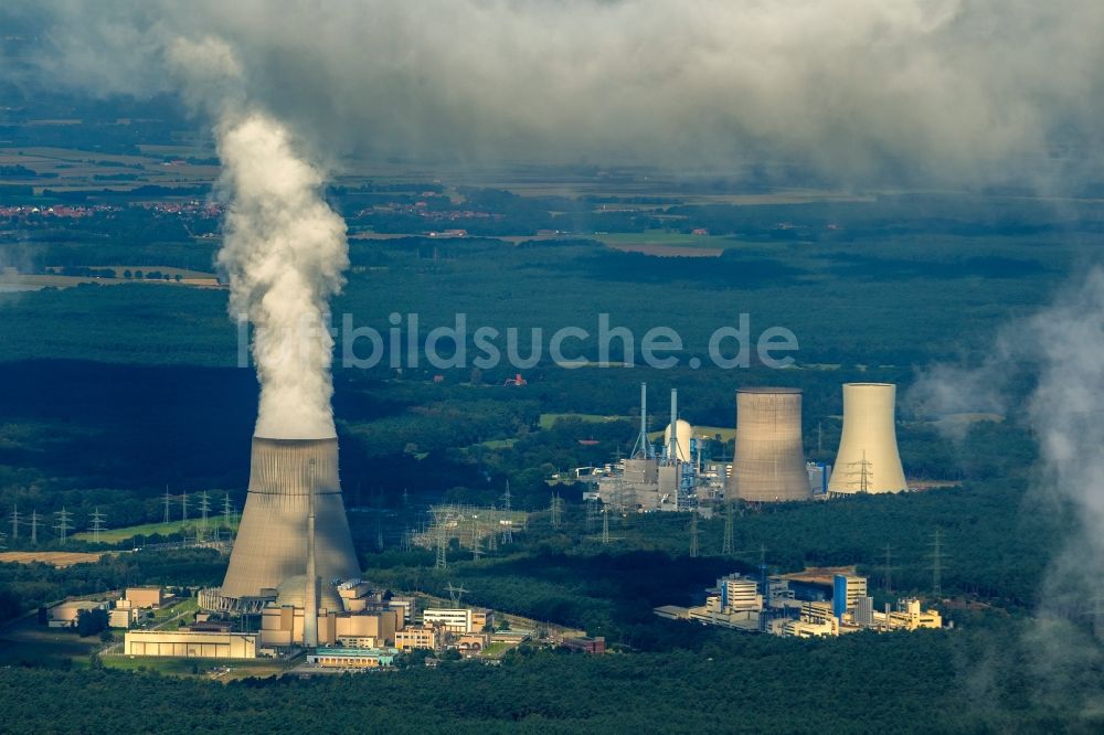 Luftbild Lingen (Ems) - Ehemaliges Kernkaftwerk Atomkraftwerk AKW - KKW und heutiges Erdgaskraftwerk Emsland in Lingen an der Ems in Niedersachsen