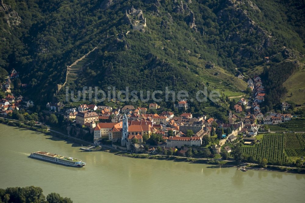 Luftbild Wachau OT Dürnstein - Ehemaliges Kloster Stift Dürnstein in Wachau in Niederösterreich in Österreich