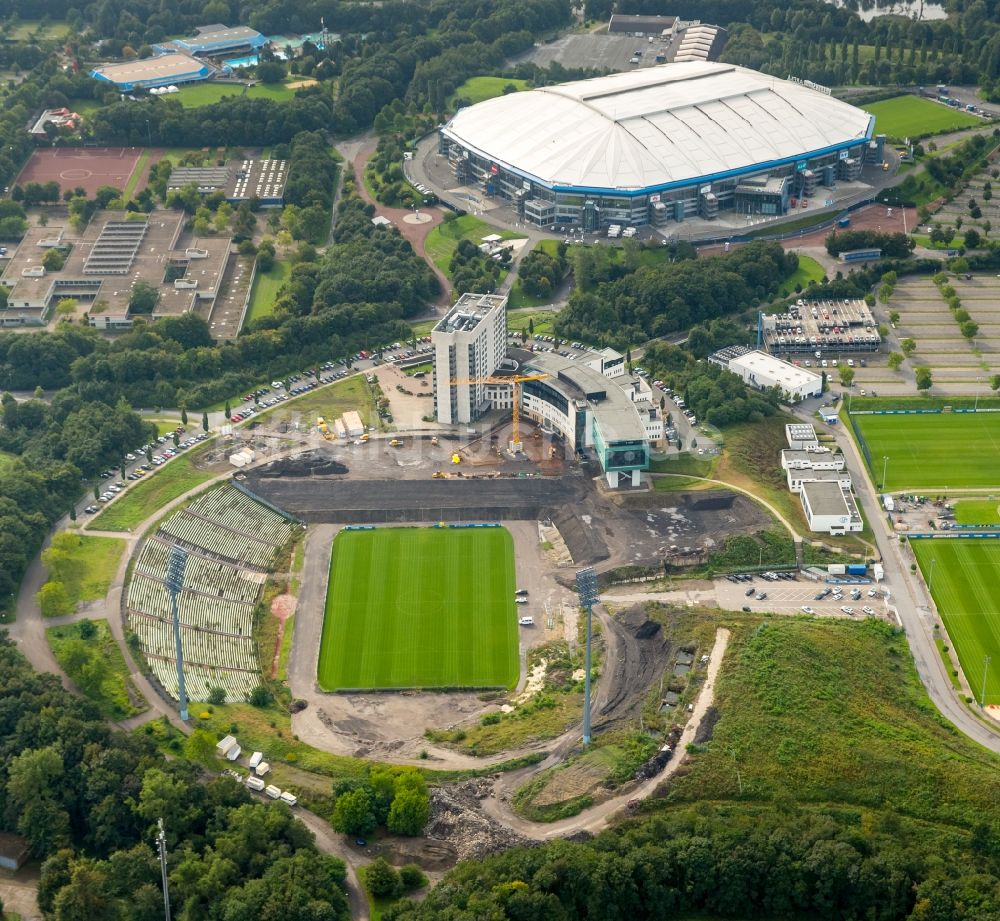 Gelsenkirchen aus der Vogelperspektive: Ehemaliges Parkstadion des Fußballclubs Schalke in Gelsenkirchen im Bundesland Nordrhein-Westfalen