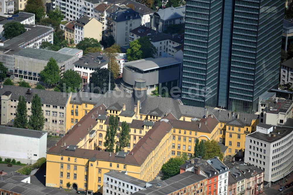 Frankfurt am Main von oben - Ehemaliges Polizeipräsidium in Frankfurt am Main in Hessen