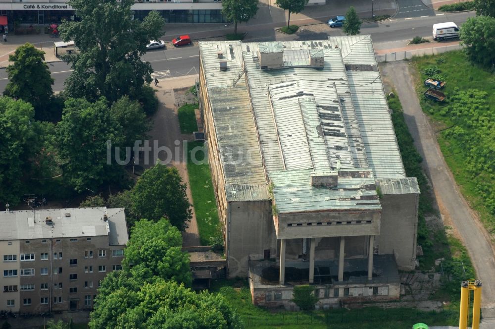 Dresden aus der Vogelperspektive: Ehemaliges Sachsenbad Dresden in Pieschen in Sachsen