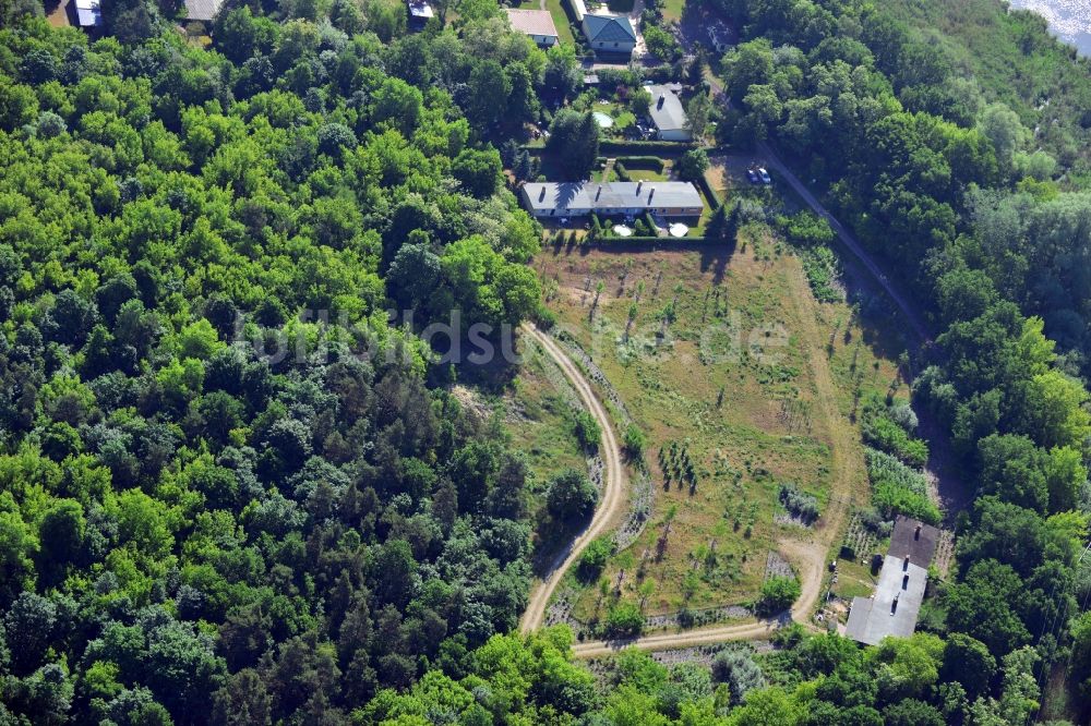 Luftbild Wusterwitz - Ehemaliges Tiergartengelände am Elbe-Havel-Kanal bei Wusterwitz im Bundesland Brandenburg