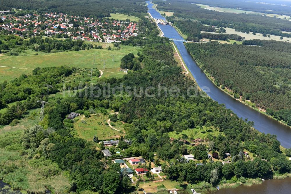 Luftbild Wusterwitz - Ehemaliges Tiergartengelände am Elbe-Havel-Kanal bei Wusterwitz im Bundesland Brandenburg