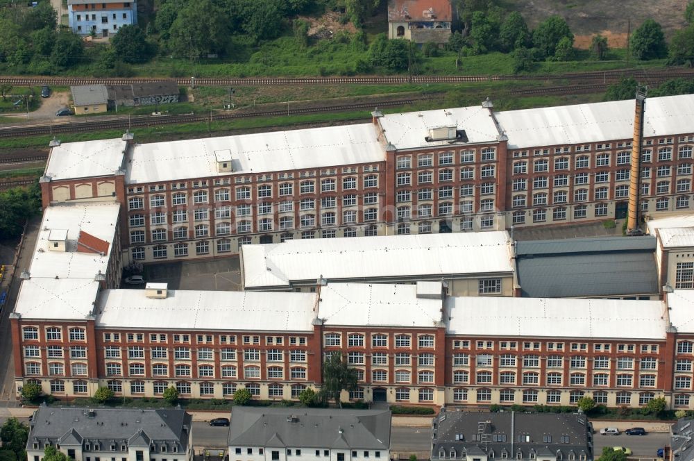 Luftbild Dresden - Ehemaliges VEB Verpackungsmittelwerk, heute Bürogebäude in Dresden-Pieschen in Sachsen