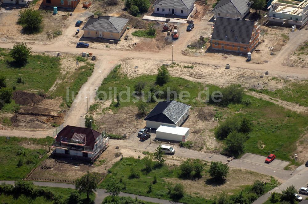 Luftaufnahme Magdeburg - Einfamilien- Wohnneubaugebiet Am Birnengarten in Magdeburg-Ottersleben