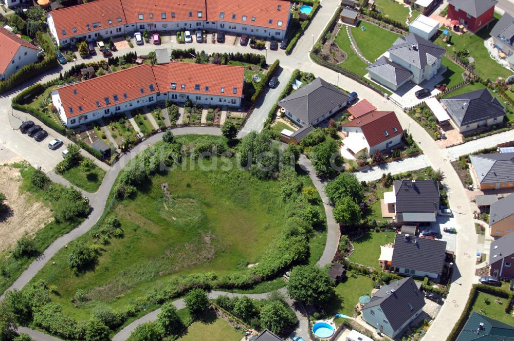 Luftbild Magdeburg - Einfamilien- Wohnneubaugebiet Am Birnengarten in Magdeburg-Ottersleben