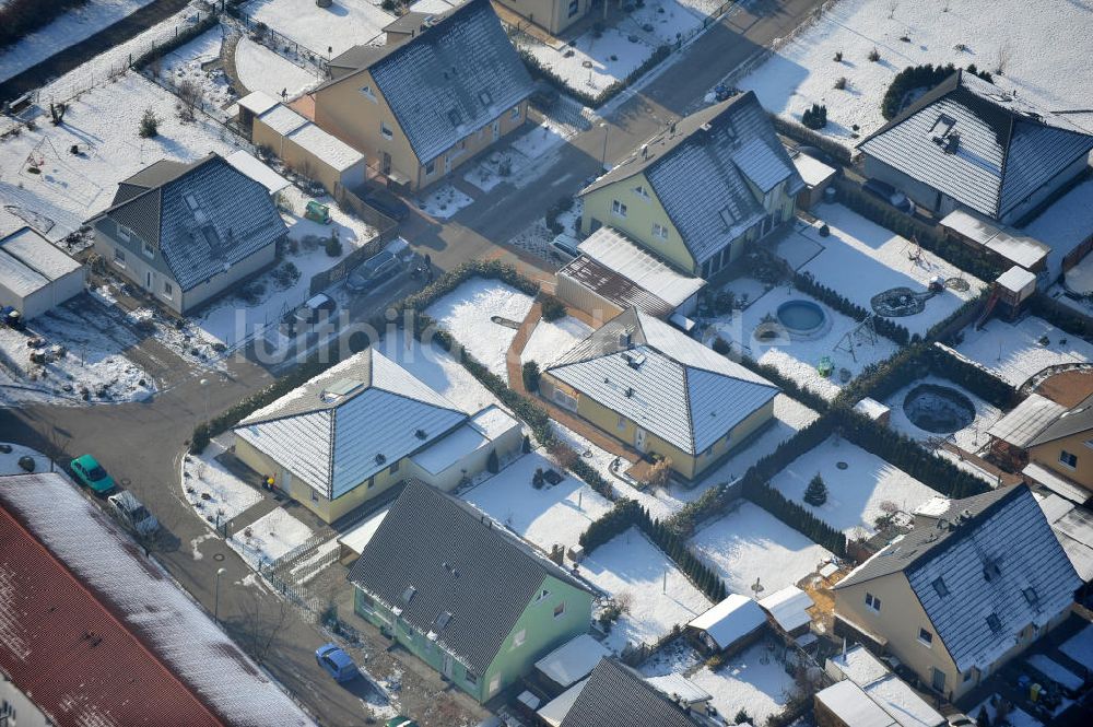 Luftaufnahme Magdeburg - Einfamilien- Wohnneubaugebiet Am Birnengarten in Magdeburg-Ottersleben