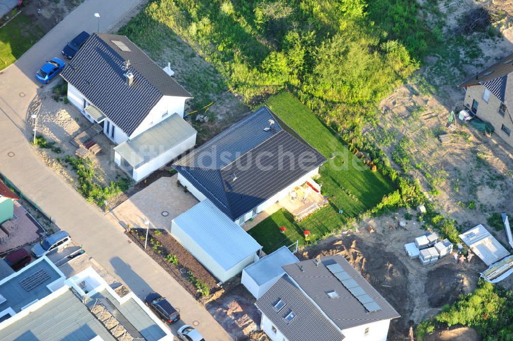 Luftbild Magdeburg Ottersleben - Einfamilien- Wohnneubaugebiet Am Birnengarten in Magdeburg-Ottersleben