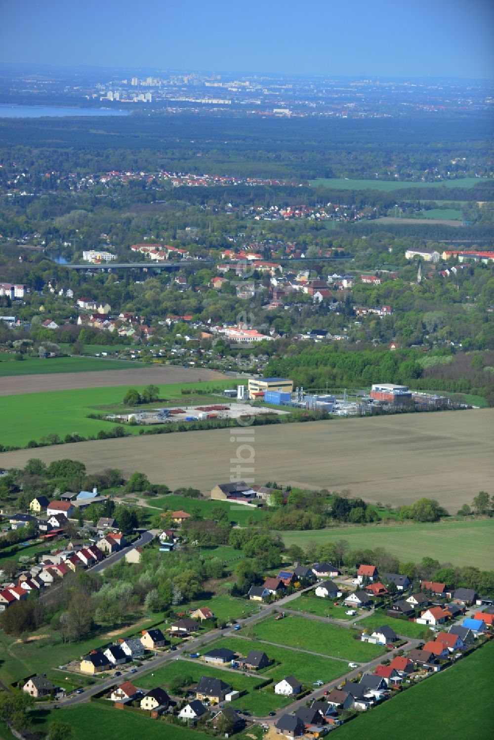 Rüdersdorf OT Alt-Rüdersdorf aus der Vogelperspektive: Einfamilienhaus- Neubau Wohngebiet amHemmoor-Ring in Alt-Rüdersdorf, einem Ortsteil von Rüdersdorf im Bundesland Brandenburg