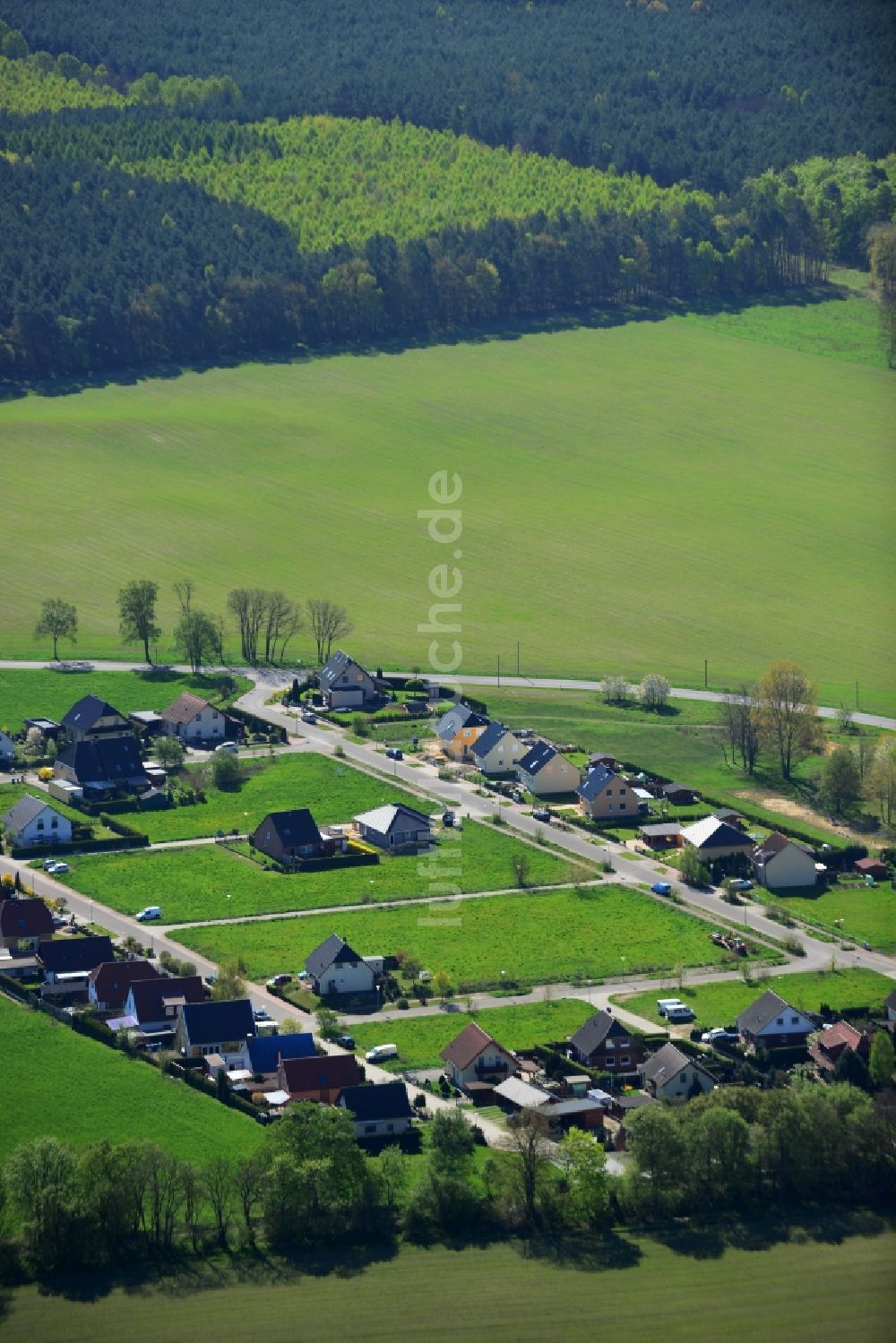 Luftaufnahme Rüdersdorf OT Alt-Rüdersdorf - Einfamilienhaus- Neubau Wohngebiet amHemmoor-Ring in Alt-Rüdersdorf, einem Ortsteil von Rüdersdorf im Bundesland Brandenburg