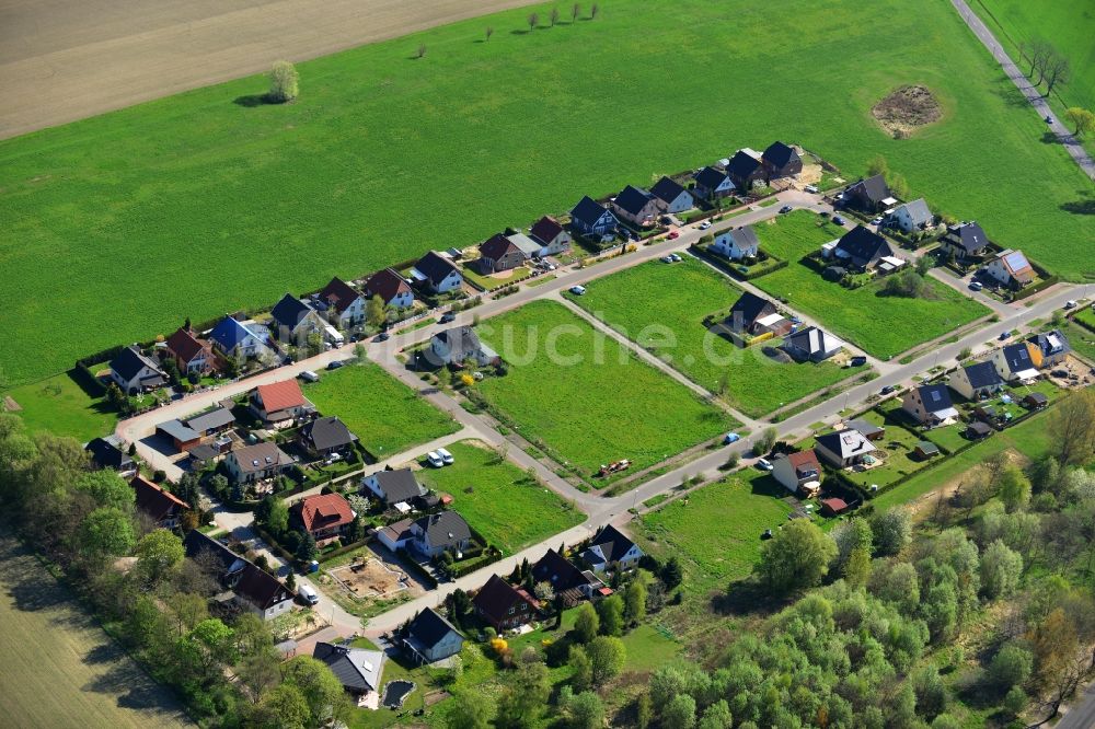 Luftbild Rüdersdorf OT Alt-Rüdersdorf - Einfamilienhaus- Neubau Wohngebiet amHemmoor-Ring in Alt-Rüdersdorf, einem Ortsteil von Rüdersdorf im Bundesland Brandenburg