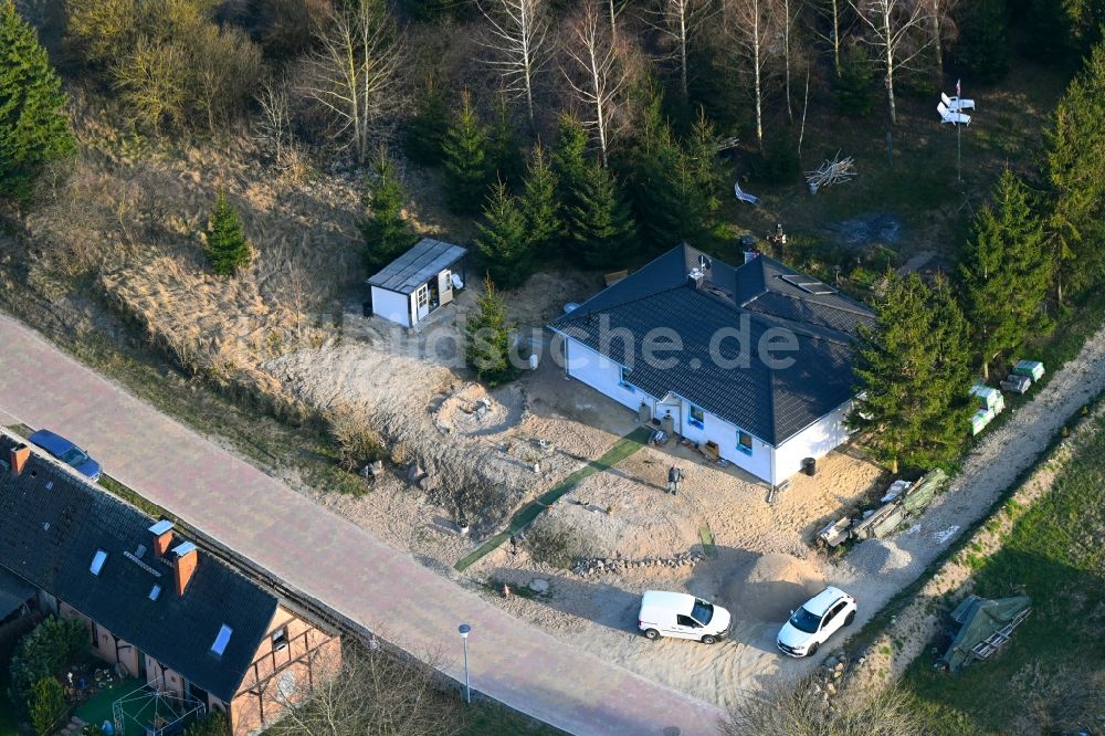 Luftbild Groß Daberkow - Einfamilienhaus- Neubau im Wohngebiet der Einfamilienhaus- Siedlung Zum Pastorhaus in Groß Daberkow im Bundesland Mecklenburg-Vorpommern, Deutschland