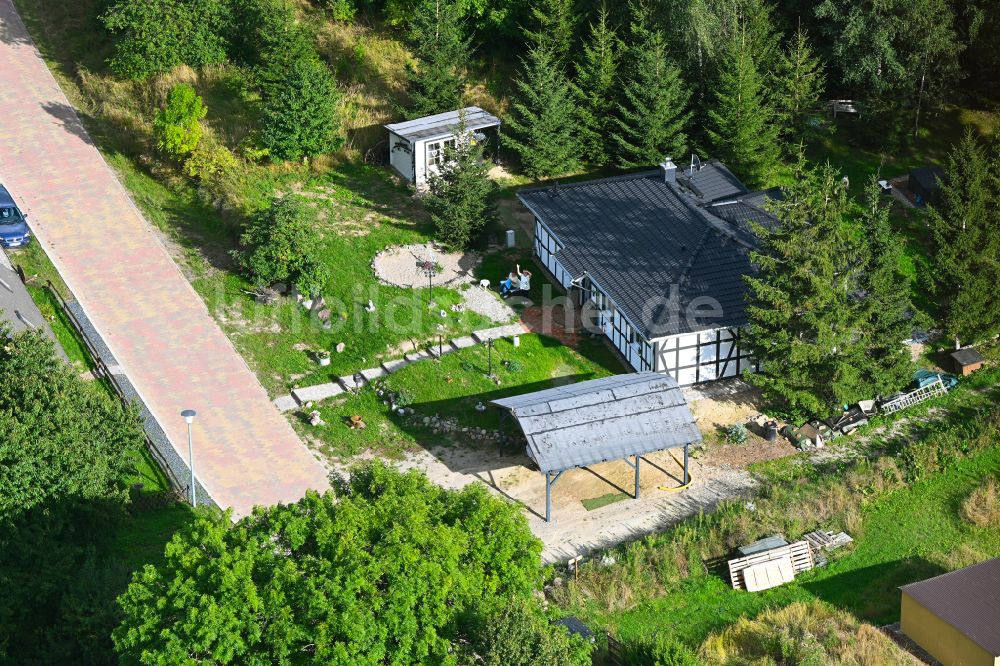 Luftbild Groß Daberkow - Einfamilienhaus- Neubau im Wohngebiet der Einfamilienhaus- Siedlung Zum Pastorhaus in Groß Daberkow im Bundesland Mecklenburg-Vorpommern, Deutschland