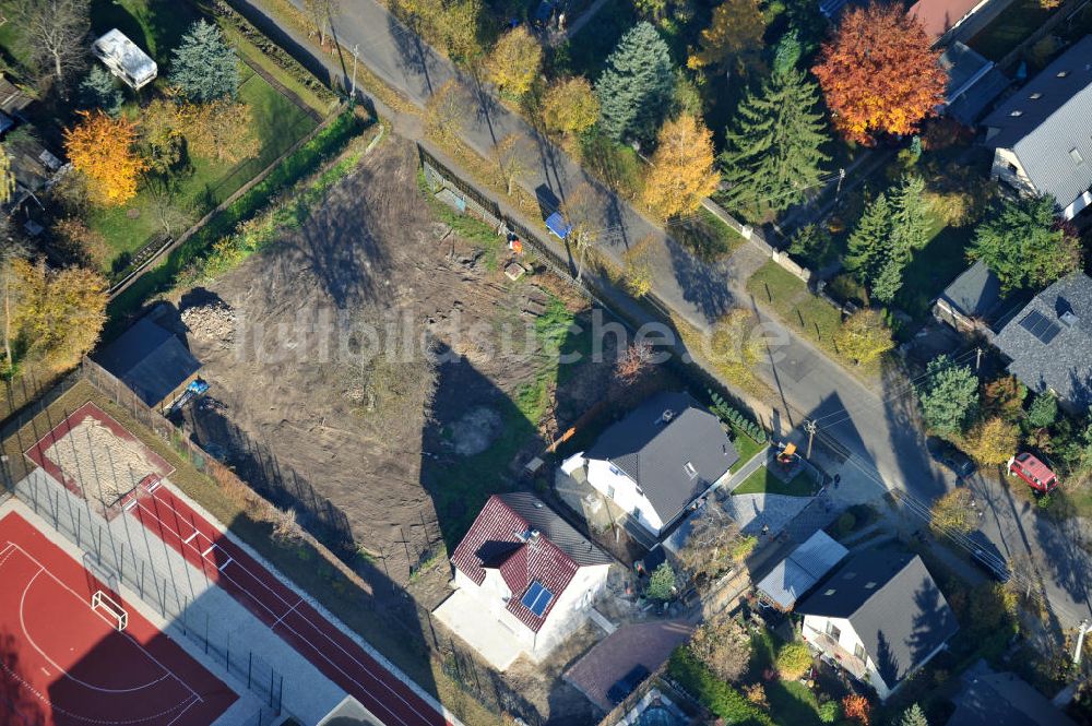 Berlin von oben - Einfamilienhaus- Siedlung in Berlin-Kaulsdorf