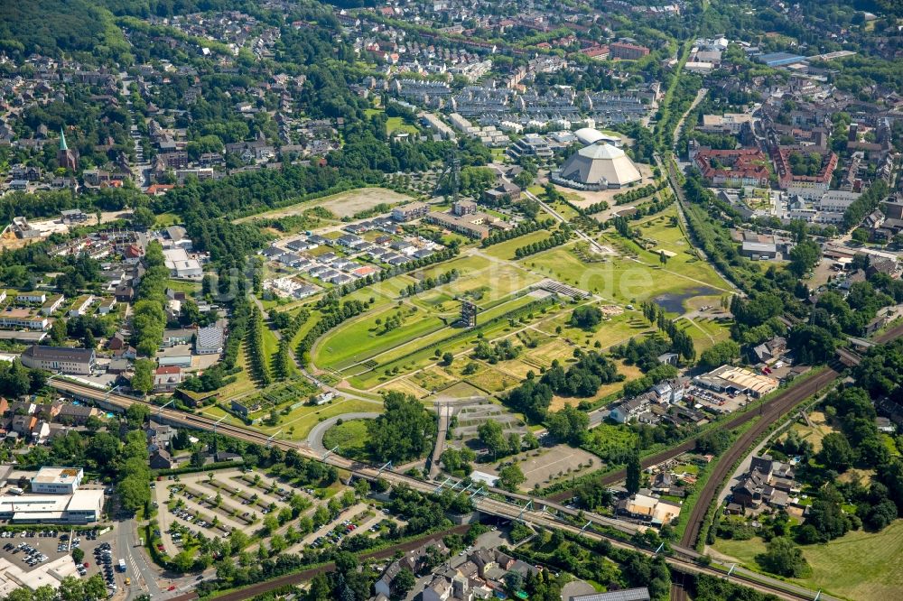 Luftbild Oberhausen - Einfamilienhaus- Siedlung im Olga Wohnpark mit Garten Dom GmbH und Seniorenresidenz am OLGA-Park in Oberhausen