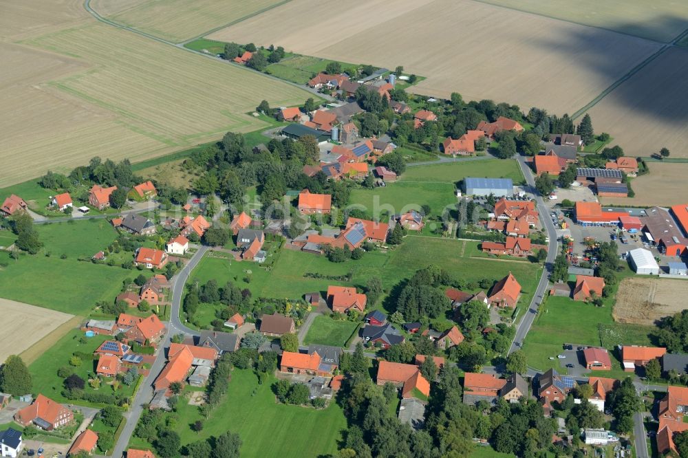 Luftaufnahme Raderhorst - Einfamilienhaus - Siedlung im Wohngebiet an der Brüderstraße in Raderhorst im Bundesland Nordrhein-Westfalen