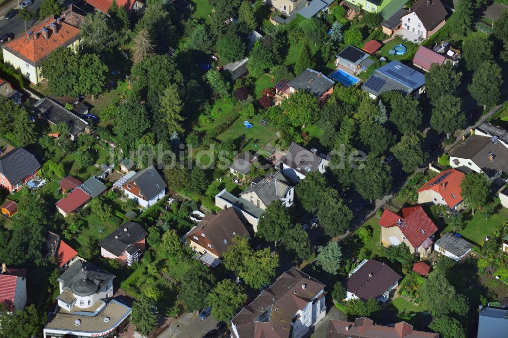 Berlin Mahlsdorf von oben - Einfamilienhaus - Wohngebiet an der Seestraße in Berlin - Mahlsdorf-Süd