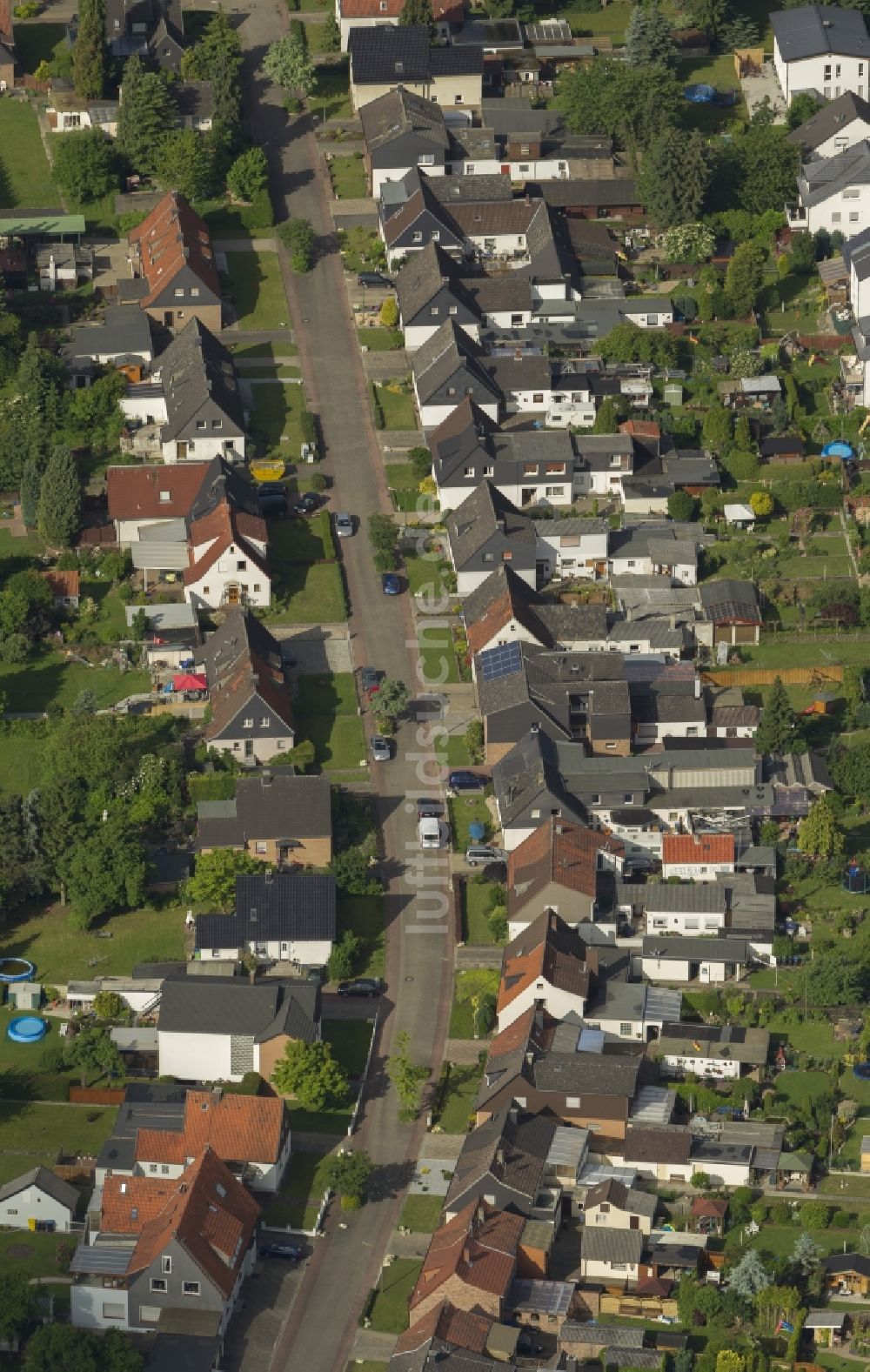 Luftaufnahme Bönen - Einfamilienhaus Wohnsiedlung in Bönen im Bundesland Nordrhein-Westfalen NRW