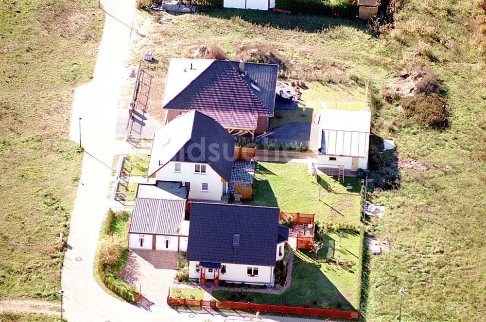 Luftbild Eberswalde-Lichterfelde / Brandenburg - Einfamilienhausneubausiedlung an der Messingwerkstraße im Stadtteil Lichterfelde von Eberswalde in Brandenburg.