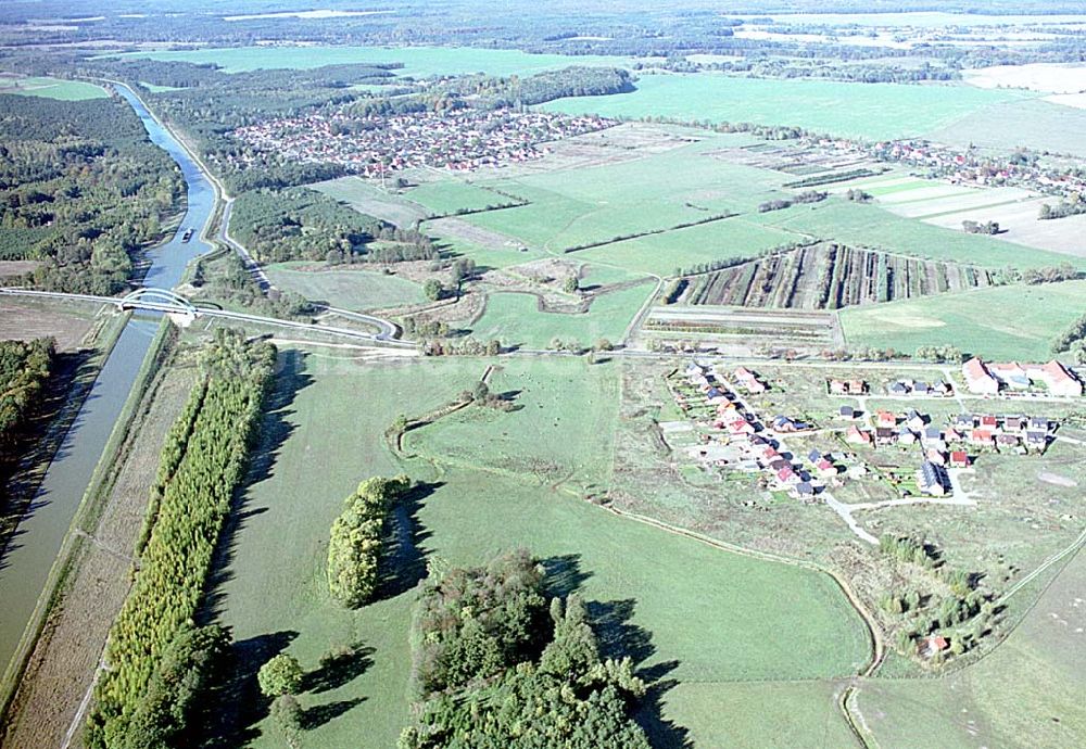 Luftbild Eberswalde-Lichterfelde / Brandenburg - Einfamilienhausneubausiedlung an der Messingwerkstraße im Stadtteil Lichterfelde von Eberswalde in Brandenburg.