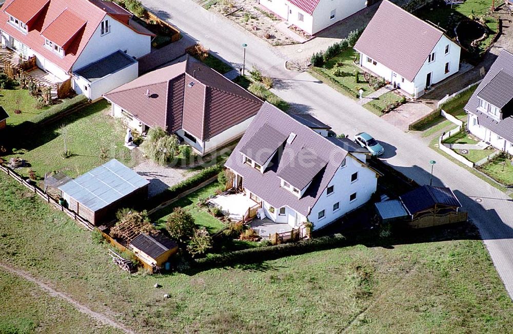 Luftbild Eberswalde-Lichterfelde / Brandenburg - Einfamilienhausneubausiedlung im Stadtteil Lichterfelde von Eberswalde in Brandenburg