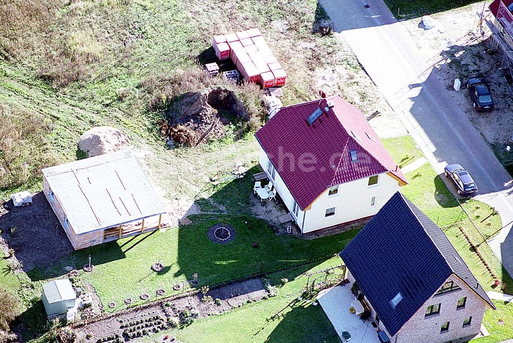 Eberswalde-Lichterfelde / Brandenburg von oben - Einfamilienhausneubausiedlung im Stadtteil Lichterfelde von Eberswalde in Brandenburg