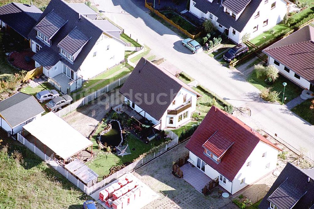 Luftaufnahme Eberswalde-Lichterfelde / Brandenburg - Einfamilienhausneubausiedlung im Stadtteil Lichterfelde von Eberswalde in Brandenburg